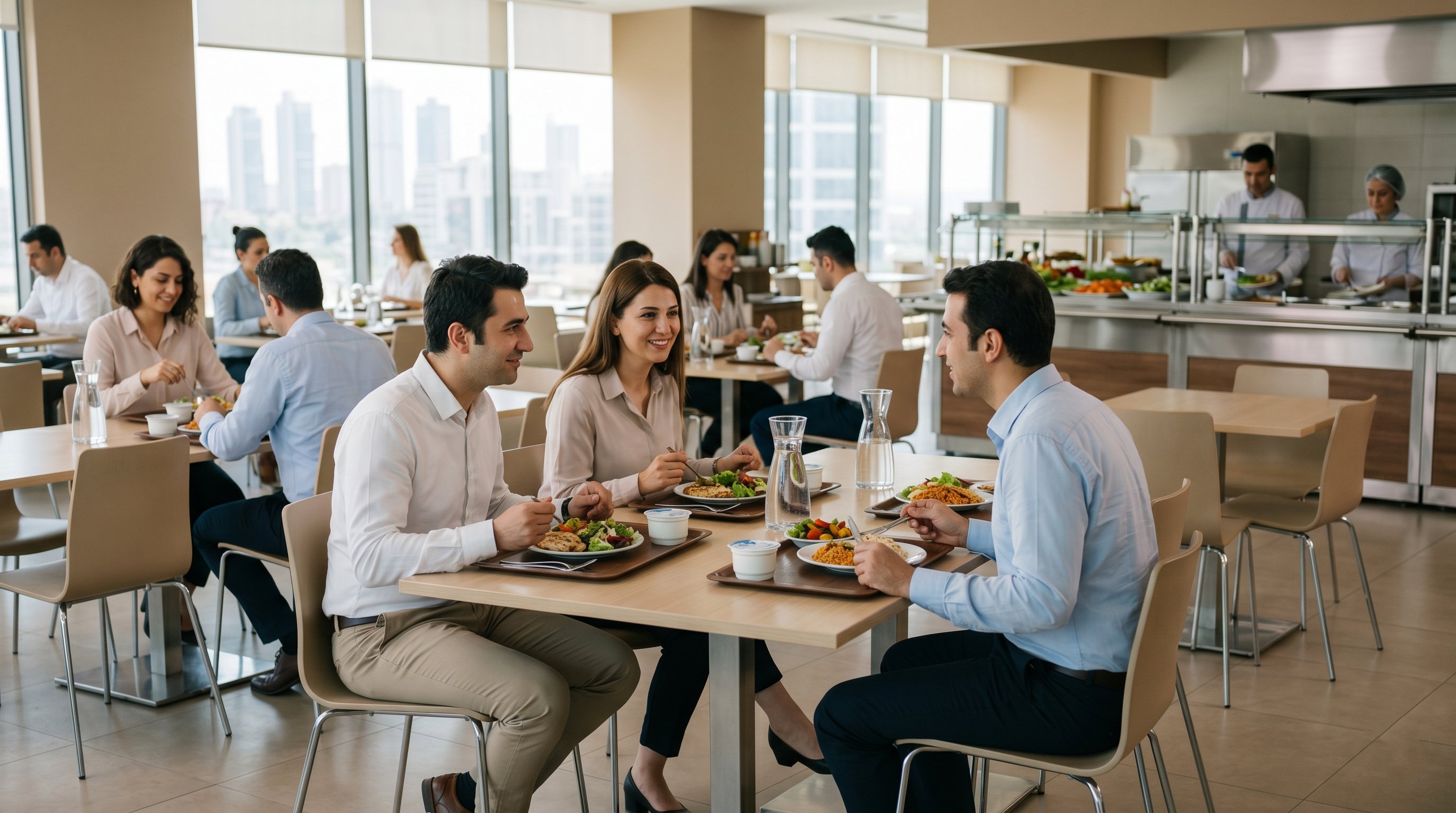 Ofis ve plaza çalışanları için öğle yemeği